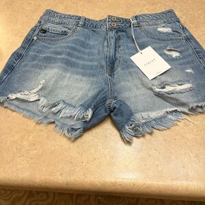 KanCan high rise denim shorts 13/30